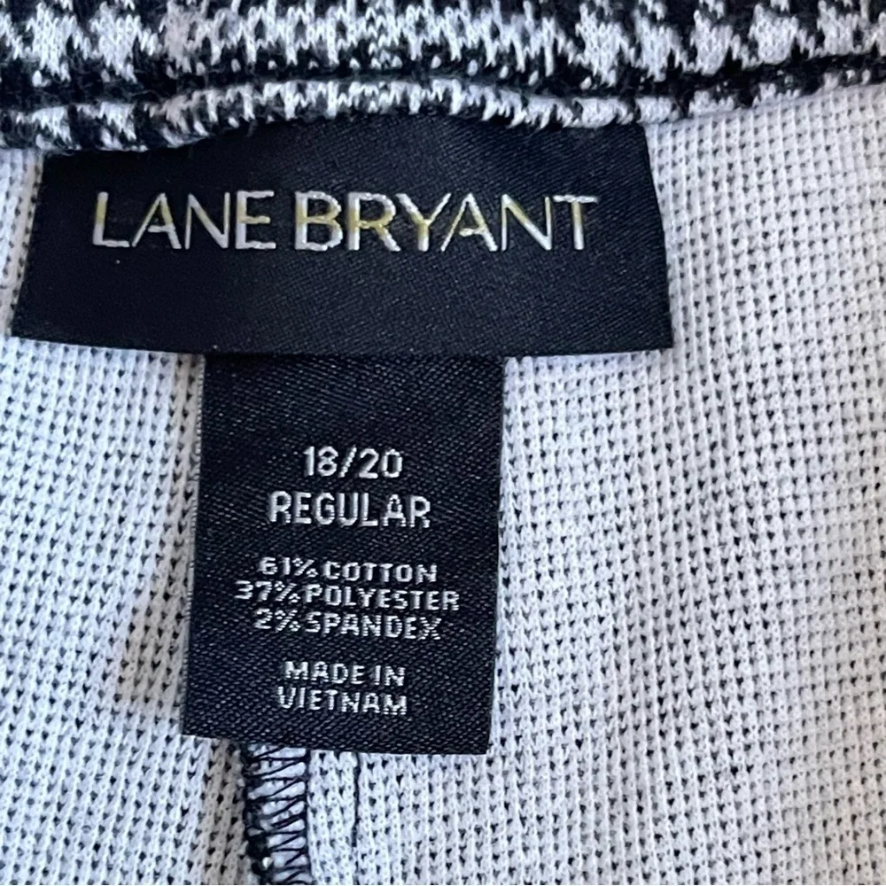 Lane Bryant Women’s Plaid Houndstooth Pull On Pants Plus Size 18/20 Stretchy